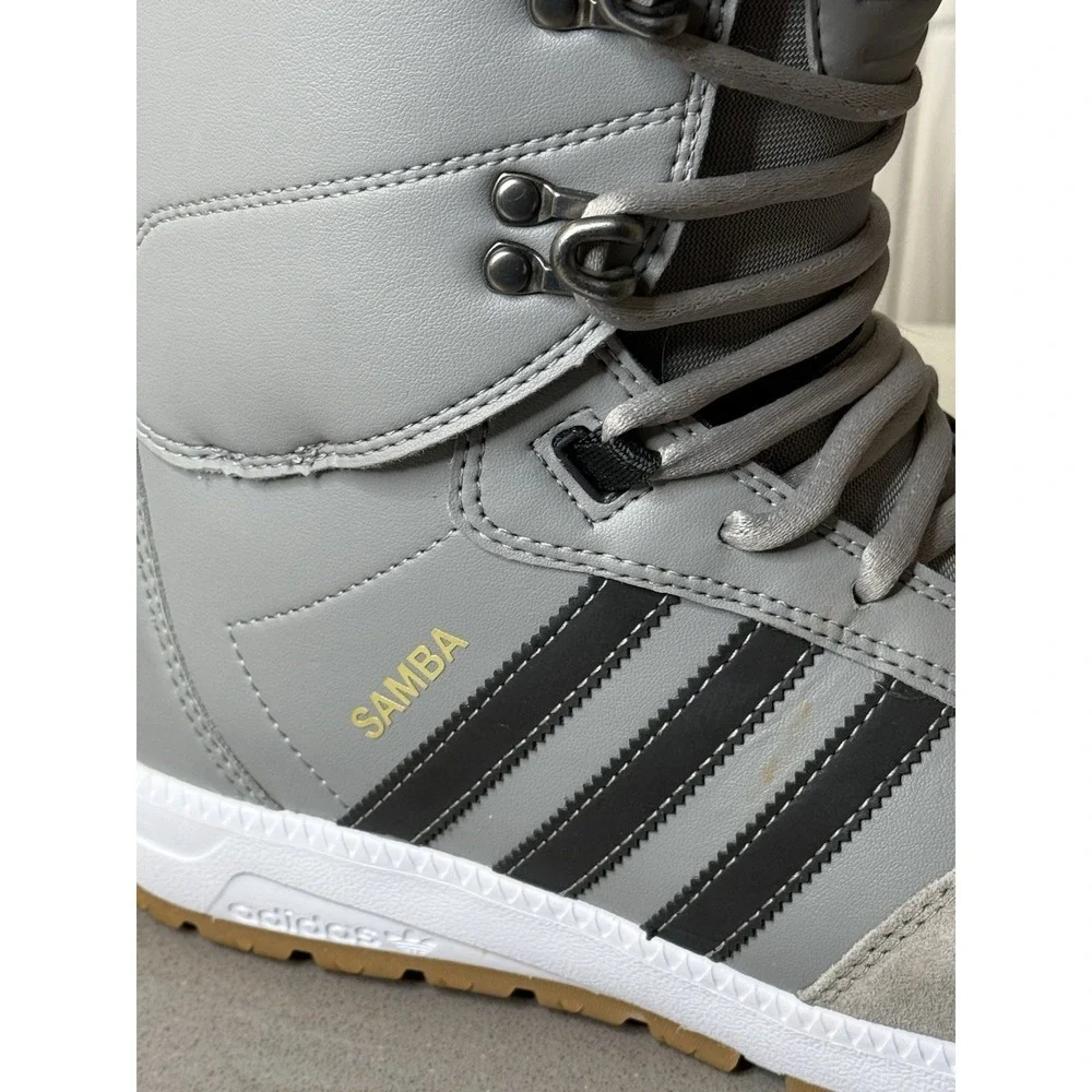 Adidas Samba ADV Snowboard Boots Men US 8 Medium Flex Silver Level Freestyle EUC
